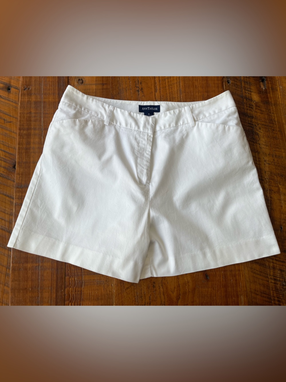 Ann Taylor White Tailored Shorts Size 8 - Picture 3 of 11